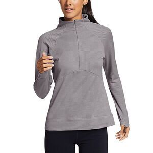 Eddie Bauer Travex Women's On The Trail LS Raglan Quarter Zip‎ Size Medium